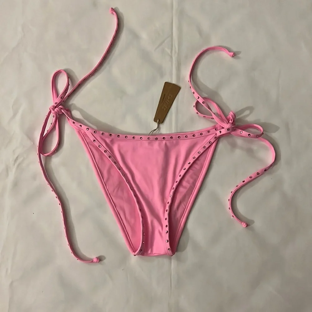 SKIMS RHINESTONE TIE BIKINI BOTTOM